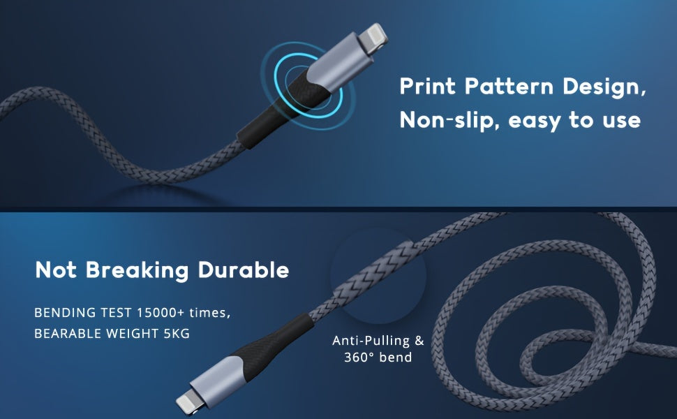 3/6pcs iPhone Fast Charging Cable Set – 1.8m Nylon Braided USB to Lightning Cable with Data Sync, 10-20W High-Speed Charging for iPhone 14/13/12/11/X Series (Red/Gray/White)