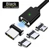 EONLINE Magnetic USB Charging Cable – 3A/5A Super Fast Charge, Type-C & Micro USB Connectors, 1M Braided Cable (White)