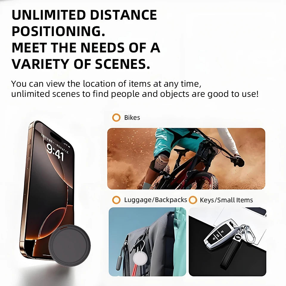 Portable Personal GPS Locator on Find My APP Searching Position Identification and Loss Prevention Alarm Locator