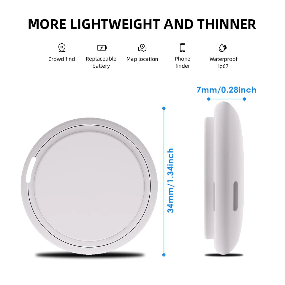 Portable Personal GPS Locator on Find My APP Searching Position Identification and Loss Prevention Alarm Locator