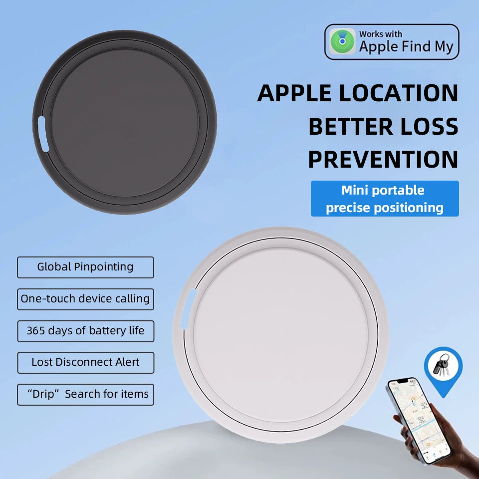 Portable Personal GPS Locator on Find My APP Searching Position Identification and Loss Prevention Alarm Locator