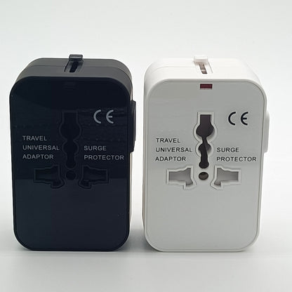 Global Travel Charger with Dual USB Ports – All-in-One Universal Wall Adapter (USA/EU/UK/AUS Plugs) for Phones, Tablets & Devices – Compact 110V-220V Power Converter