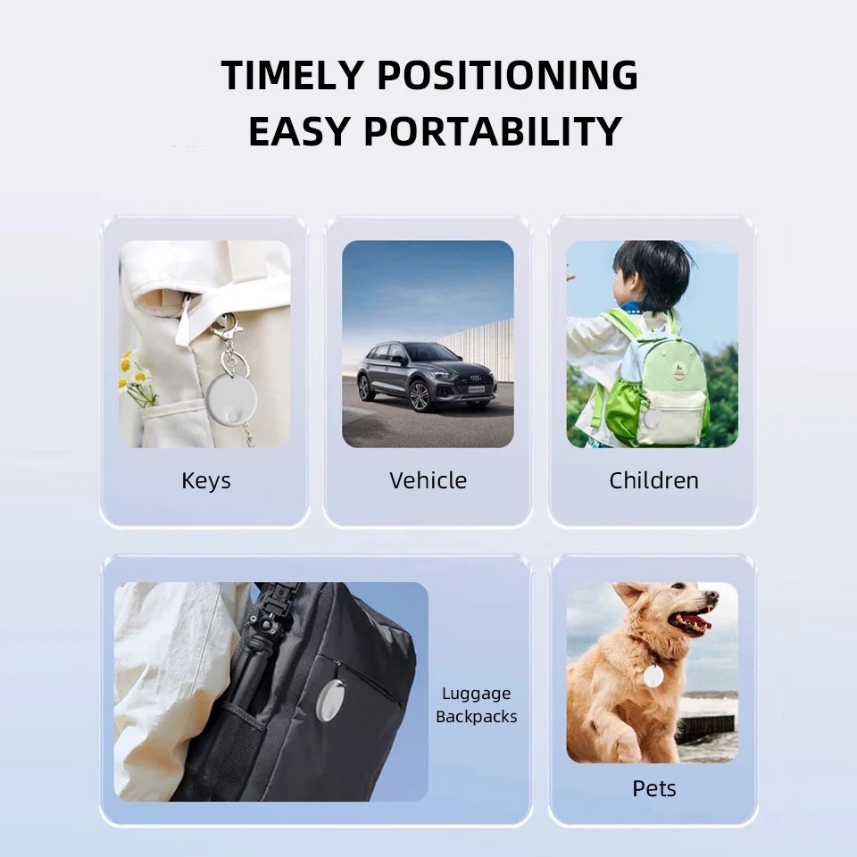 Portable Personal GPS Locator on Find My APP Searching Position Identification and Loss Prevention Alarm Locator