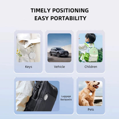 Portable Personal GPS Locator on Find My APP Searching Position Identification and Loss Prevention Alarm Locator